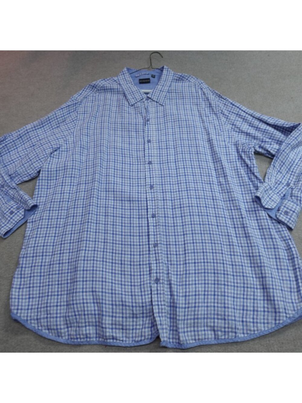 Rochester Shirt 3XL Blue Linen Plaid